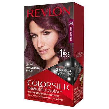 Revlon Colorsilk Beautiful Color – 34 Deep Burgundy – Ammonia-Free - ANNS BEAUTY SUPPLY